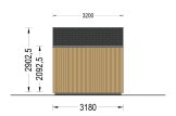 Garden Cabin TONIA (Insulated, 34 mm + Cladding), 4x3 m, 12 m² specification 3