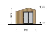 Garden Office Pod TONIA (Insulated, 34 mm + Cladding), 3x3 m (10' x 10'), 9 m² specification 2