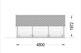 Outdoor Barrel Sauna With Changing Room HELGA 48 (46 mm), 4.8 m, ⌀ 1.97 m specification 5
