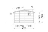 Outdoor Sauna ELDA (44 mm), 4x4 m, 16 m² (4 Rooms) specification 4