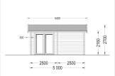 Outdoor Sauna ELDA (44 mm), 5x5 m, 25 m² (4 Rooms) specification 5
