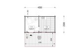 Outdoor Sauna VIGOR (44 mm), 4.5x2.5 m, 4.9 m² specification 1