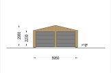 Double Wooden Garage SILVIA DUO (34 mm + Cladding), 6x6 m (20'x20'), 36 m² specification 2