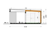 Garden room INES PLUS with L-shape terrace (Insulated, 34 + cladding), 6x6 m (20'x20'), 36 m² specification 6