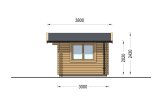 Garden Log Cabin WISSOUS (34 mm), 4x3 m (13'x10'), 12 m² specification 5