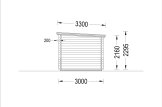 Garden Log Cabin KATERINA (28 mm), 5x3 m (16'x10'), 7.5 m² With 7.5 m² Terrace specification 5