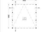 Double Wooden Carport With Flat Roof MODERN DUO, 6x6 m (20'x20'), 36 m² specification 1