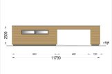 Double Wooden Garage SILVIA F (34 mm + cladding), 6x6 m (20'x20'), With Carport (directly in front) 6x6 m (20'x20') specification 4