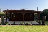 Single Wooden Carport 3x6 m (10'x20') With Shed (44 mm), 2x6 m (7'x20') customer 2