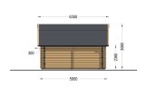 Single Wooden Garage MISSISSIPPI (44 mm), 5x6 m (16'x20'), 30 m² specification 3