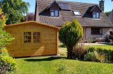 Single Wooden Carport 4x5 m (13'x16') With Shed (44 mm), 4x2.5 m (13'x8') customer 2