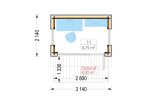 Garden Office Pod EVELIN (Insulated, 34 mm + Cladding), 3x2 m (10' x 6'6"), 6 m² specification 1