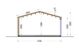 Garden Log Cabin PIA (Insulated, 34 mm + Cladding), 5x5 m (16'x16'), 25 m² specification 6