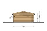 Log Cabin WISSOUS (44 mm), 5x5 m (16'x16'), 25 m² specification 4