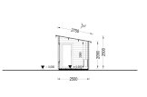 Outdoor Sauna VIGOR (44 mm), 3.3x2.5 m, 4.85 m² specification 6