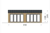 Garden Room Studio MARINA Modern (Insulated, 34 mm + Cladding), 8x6 m (26'x20'), 48 m² specification 2