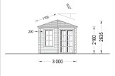 Garden Log Cabin KIM (34 mm), 5x3 m (16'x10'), 15 m² specification 3