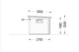 Garden Log Cabin LARISSA (28 mm), 5.2x2.7 m, 7 m² With 7 m² Terrace specification 3