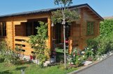 Garden Log Cabin OLIVIA (66 mm), 6x6 m (20'x20'), 27 m² + 8 m² Terrace customer 2