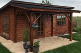 Garden Log Cabin HELEN (34 mm), 6x6 m, 24 m² With 12.5 m² Terrace customer 1