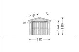 Single Wooden Garage CLASSIC (44 mm), 3.2x5.2 m (11'x17'), 16 m² specification 2