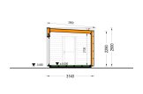 Garden room INES (Insulated, 34 + cladding), 6x3 m (20'x10'), 18 m² specification 6