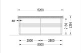 Garden Log Cabin KATERINA (28 mm), 5x3 m (16'x10'), 7.5 m² With 7.5 m² Terrace specification 4