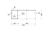 Single Wooden Carport MODERN With A Shed 8x3 m (26’x10’) specification 1