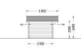 Garden Log Cabin OLYMP (44 mm), 4x3 m (13'x10'), 12 m² specification 3
