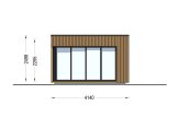 Garden room AMARA (Insulated, 34 + cladding), 4x3 m (13'x10'), 12 m² specification 2