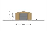 Single Wooden Garage SILVIA (34 mm + Cladding), 5x6 m (16'x20'), 30 m² specification 2