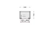 Outdoor Sauna OKO (34 mm + Cladding), 2.3x1.6 m, 2.7 m² specification 1