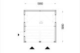 Double Wooden Garage SILVIA DUO (34 mm + Cladding), 6x6 m (20'x20'), 36 m² specification 1