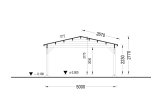 Single Wooden Carport CLASSIC, 5x5.7 m (16’x19’) specification 6