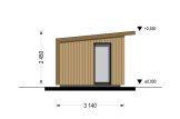 Garden Office Pod EVELIN (Insulated, 34 mm + Cladding), 3x3 m (10' x 10'), 9 m² specification 3