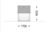 Outdoor Barrel Sauna HELGA 17 (46 mm), 1.7 m, ⌀ 1.97 m With Panoramic Window (Half-Height) specification 5
