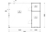 Double Wooden Carport MODERN DUO With A Shed 5.95x7.5 m (20’x25’) specification 1
