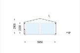 Double Wooden Garage SILVIA DUO (34 mm + Cladding), 6x6 m (20'x20'), 36 m² specification 6