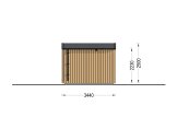 Outdoor Sauna SERENE (34 mm + Cladding), 3.3x2.5 m, 4.95 m² specification 4