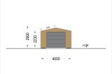 Single Wooden Garage SILVIA (34 mm + Cladding), 4x6 m (13'x20'), 24 m² specification 2