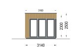 Garden Office Pod PREMIUM (Insulated PLUS, 34 mm + Cladding), 3x3 m (10' x 10'), 9 m² specification 2