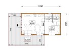 Granny Annexe ARIELLE (Insulated, 34 mm + Cladding), 41 m² specification 1