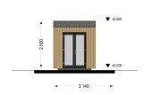 Garden Office Pod EMMY (Insulated, 34 mm + Cladding), 2x2 m (6'6" x 6'6"), 4 m² specification 2