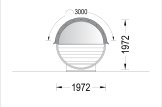 Outdoor Barrel Sauna HELGA 17 (46 mm), 1.7 m, ⌀ 1.97 m With Panoramic Window (Half-Height) specification 4