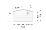 Outdoor Sauna ELDA (44 mm), 4x4 m, 16 m² (3 Rooms) specification 4
