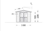 Log Cabin Shed MINI (28 mm), 3x2 m (10'x7'), 6 m² specification 2