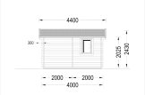 Outdoor Sauna ELDA (44 mm), 4x4 m, 16 m² (3 Rooms) specification 5