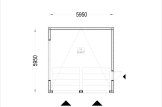 Double Wooden Garage With Flat Roof SILVIA DUO F (34 mm + Cladding), 6x6 m (20'x20'), 36 m² specification 1
