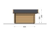 Garden Log Cabin DREUX (34 mm), 4x4 m (13'x13'), 16 m² specification 3