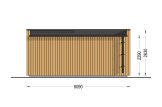 Garden room INES PLUS with L-shape terrace (Insulated, 34 + cladding), 6x6 m (20'x20'), 36 m² specification 4